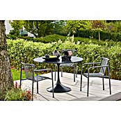 Sunfun Gartenmöbel-Set Black Series/Sarah (4 -tlg., Schwarz/Night-Grey, Stapelbar) | BAUHAUS