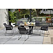 Gartenmöbel-Set Black Series (6 -tlg., Schwarz/Night-Grey) | BAUHAUS