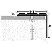 LOGOCLIC Hoekprofiel (Sahara, 1 m x 24,5 mm x 20 mm, Montagemethode: Schroeven)