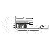 LOGOCLIC Afsluitprofiel (Mat rvs, 0,9 m x 21 mm, Montagemethode: Insteken)