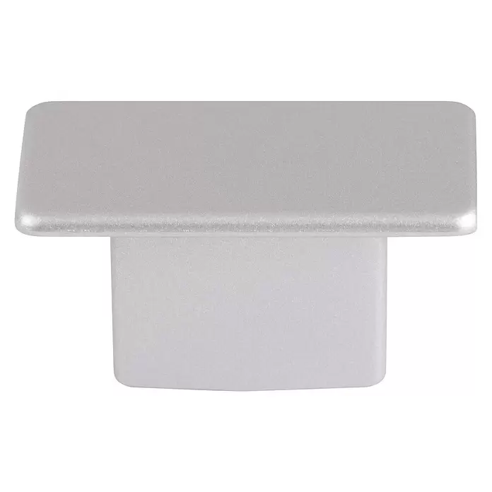 Walteco Möbelknopf Wollis - L x B x H: 30 x 15 x 16 mm, Sonstige, Verchromt matt - Gebürsteter rechteckiger Aluminiumgriff mit abgerundeten Kanten.