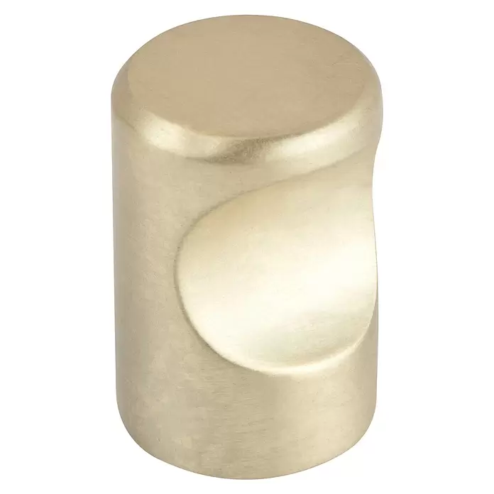 Walteco Möbelknopf Venlo - Durchmesser: 15 mm, Sonstige, Messing gebürstet - Gebürsteter Messing-Zylindergriff mit einer einzigartigen, ergonomischen Wölbung.