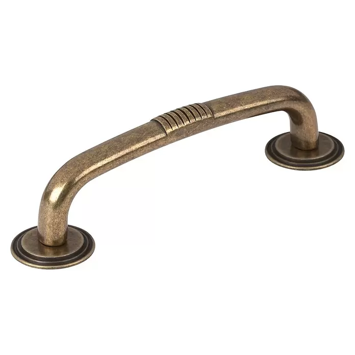 Walteco Möbelgriff Cascia - Lochabstand: 96 mm, Sonstige, Brüniert - Antikbronze-Schrankgriff mit geripptem Griffbereich.