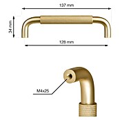Walteco Meubelgreep Grave (Gatafstand: 128 mm, Aluminium, Geborsteld messing) | BAUHAUS