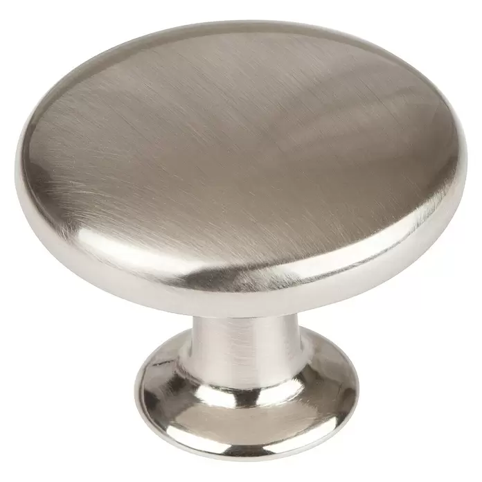 Walteco Möbelknopf Daira II - Durchmesser: 30 mm, Sonstige, Edelstahl-Optik - Runder Schrankknopf aus satiniertem Nickel.