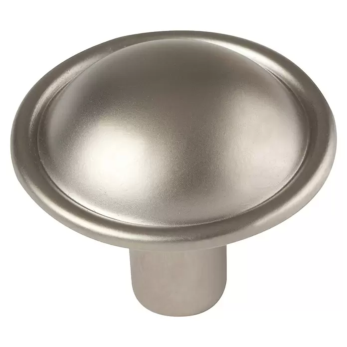 Walteco Möbelknopf Brino - Durchmesser: 29 mm, Sonstige, Nickel matt - Gewölbter Schrankknopf aus satiniertem Nickel.