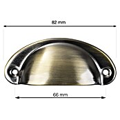 Walteco Ručka za namještaj Skive  (Razmak provrta: 66 mm, Ostalo, Bronca) | BAUHAUS