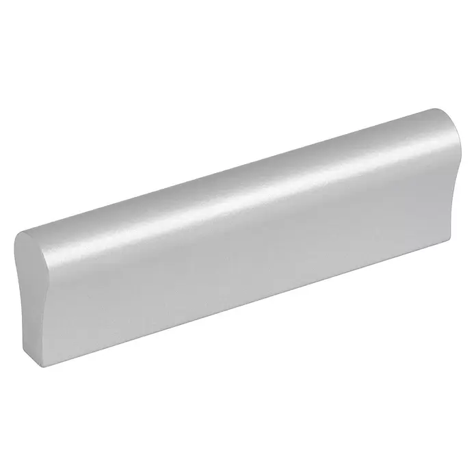 Walteco Möbelgriff Soria - Lochabstand: 64 mm, Aluminium, Verchromt matt - Elegantes silbergraues Möbelgriff mit gewölbter Oberseite und abgerundeten Enden.