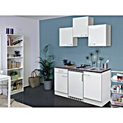 Flex-Well Lucca Singleküche (Breite: 150 cm, Weiß, Mit 2 Platten-Kochfeld, Mit Elektrogeräten) | BAUHAUS