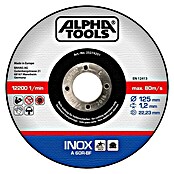 Alpha Tools Disco de corte (Diámetro disco: 125 mm, Espesor disco: 1,2 mm, Específico para: Acero inoxidable)