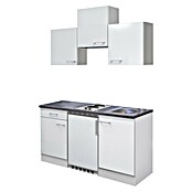 Flex-Well Lucca Singleküche (Breite: 150 cm, Weiß, Mit 2 Platten-Kochfeld, Mit Elektrogeräten) | BAUHAUS