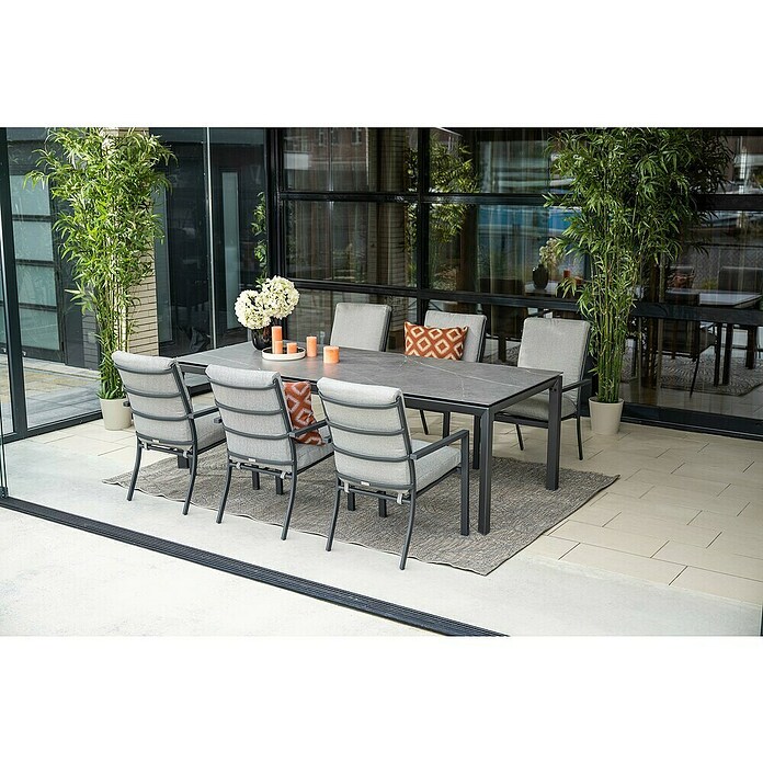 Tuin-loungestoel Sergio (Grijs, Aluminium) | BAUHAUS