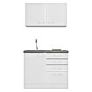 Flex-Well Lucca Miniküche (Breite: 100 cm, Weiß, Mit Elektrogeräten) | BAUHAUS