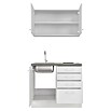 Flex-Well Lucca Miniküche (Breite: 100 cm, Weiß, Mit Elektrogeräten) | BAUHAUS