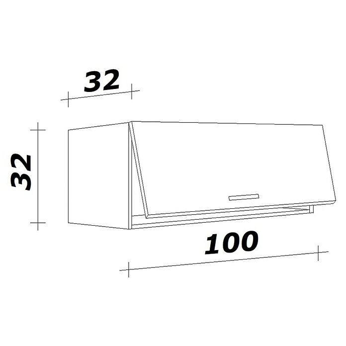 Flex-Well Lucca Hängeschrank (B x T x H: 100 x 32 x 32 cm, Weiß) | BAUHAUS