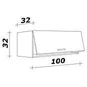 Flex-Well Lucca Hängeschrank (B x T x H: 100 x 32 x 32 cm, Weiß) | BAUHAUS