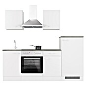 Flex-Well Lucca Küchenzeile Typ 1 (Breite: 220 cm, Höhe: 200 cm, Weiß, Mit Elektrogeräten) | BAUHAUS