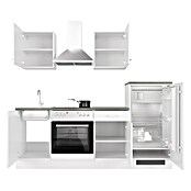 Flex-Well Lucca Küchenzeile Typ 1 (Breite: 220 cm, Höhe: 200 cm, Weiß, Mit Elektrogeräten) | BAUHAUS