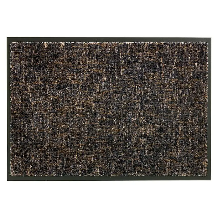 SCHÖNER WOHNEN-Kollektion Fußmatte Gitter - Anthrazit/Braun, 50 x 70 cm - Dieser schmutzabweisende Fußabtreter in Braun- und Schwarztönen mit robustem Rand hält Ihren Eingangsbereich sauber und stilvoll.