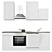 Flex-Well Lucca Küchenzeile Typ 1 (Breite: 220 cm, Höhe: 234 cm, Weiß, Mit Elektrogeräten) | BAUHAUS