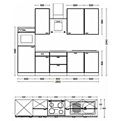 Flex-Well Avila Küchenzeile Typ 1 (Breite: 280 cm, Höhe: 234 cm, Magnolia, Mit Elektrogeräten) | BAUHAUS