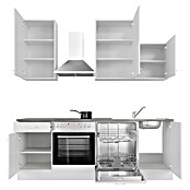 Flex-Well Lucca Küchenzeile Typ 1 (Breite: 220 cm, Höhe: 234 cm, Weiß, Mit Elektrogeräten) | BAUHAUS