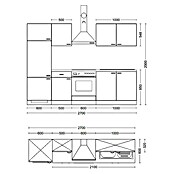 Flex-Well Avila Küchenzeile Typ 1 (Breite: 270 cm, Höhe: 200 cm, Magnolia, Mit Elektrogeräten) | BAUHAUS