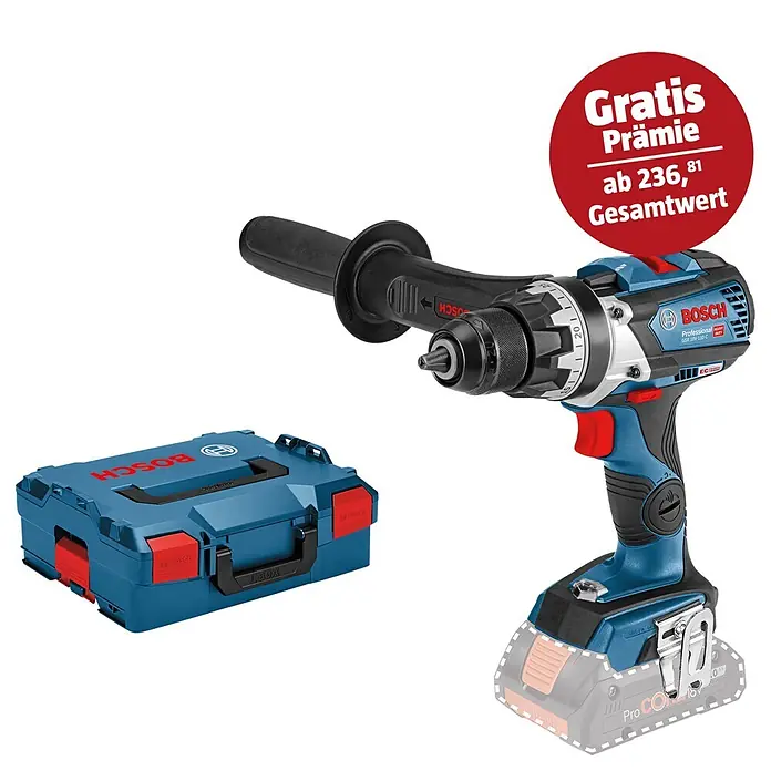 Bosch Professional AMPShare 18V Akku-Bohrschrauber GSR 18V-110 C - 18 V, Ohne Akku, 110 Nm, Inkl. Koffer - Bosch Professional Akku-Bohrschrauber mit Zubehör und attraktiver Gratis-Aktion. Ideal für Handwerker und Heimwerker.