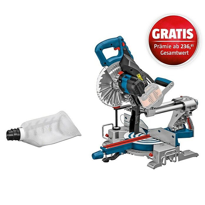 Bosch Professional AMPShare 18V Akku-Kapp- & Gehrungssäge 18V-216 Solo (18 V, Ohne Akku, Durchmesser Sägeblatt: 216 mm) | BAUHAUS