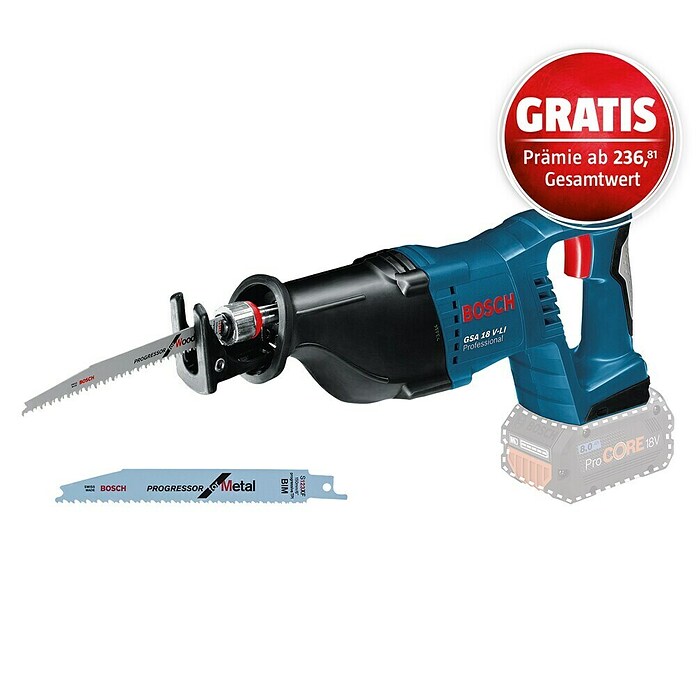 Bosch Professional AMPShare 18V Akku-Säbelsäge GSA 18V-LI (18 V, Ohne Akku) | BAUHAUS