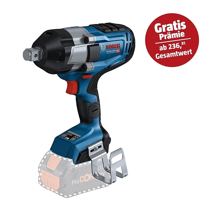 Bosch Professional AMPShare 18V Akku-Drehschlagschrauber GDS 18V-1050 H - 18 V, Ohne Akku - Akku-Drehschlagschrauber von Bosch Professional mit Gratis-Prämie im Wert von 236,81. Das ideale Werkzeug für Profis.