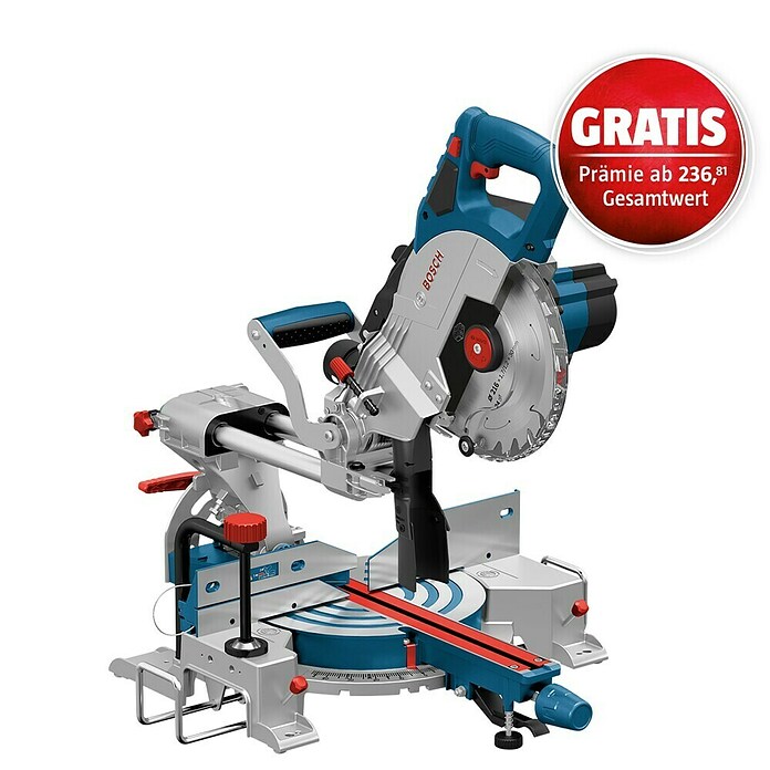Bosch Professional AMPShare 18V Akku-Kapp- & Gehrungssäge GCM 18V-216 DC Biturbo (18 V, Ohne Akku, 2.500 U/min - 4.500 U/min) | BAUHAUS