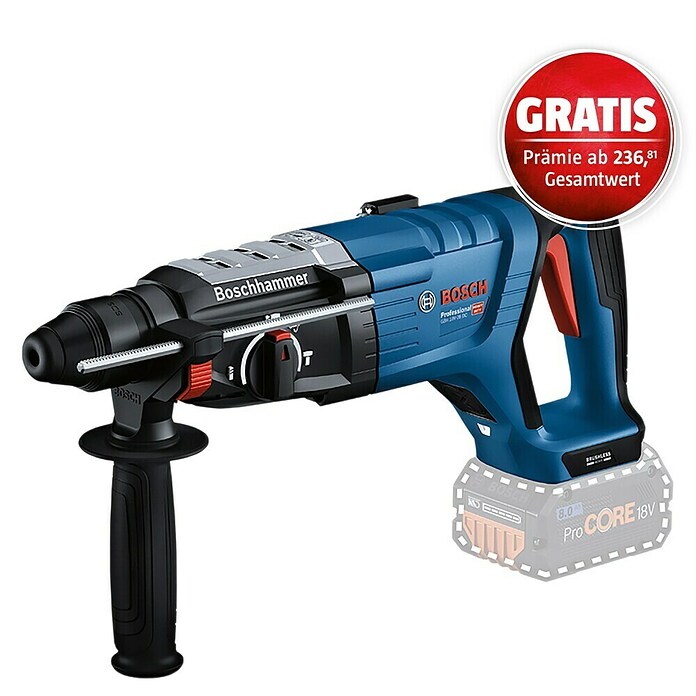 Bosch Professional AMPShare 18V Akku-Kombihammer GBH 18V-28 DC (18 V, Ohne Akku, 3,4 J, Ohne Koffer) | BAUHAUS
