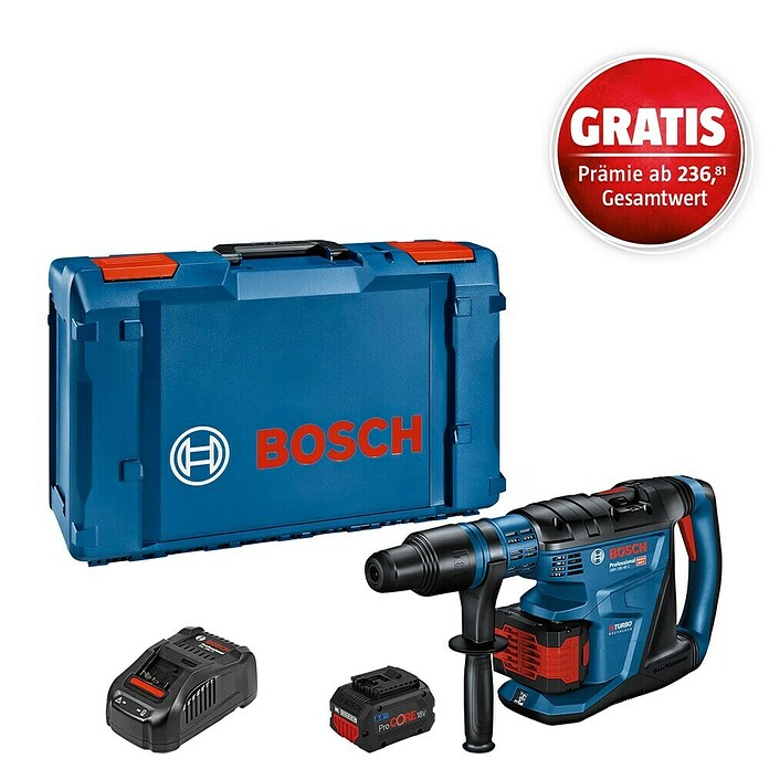 Bosch Professional AMPShare 18V Akku-Kombihammer GBH 18V-40 C (18 V, 2 Akkus, 8 Ah, 9 J) | BAUHAUS