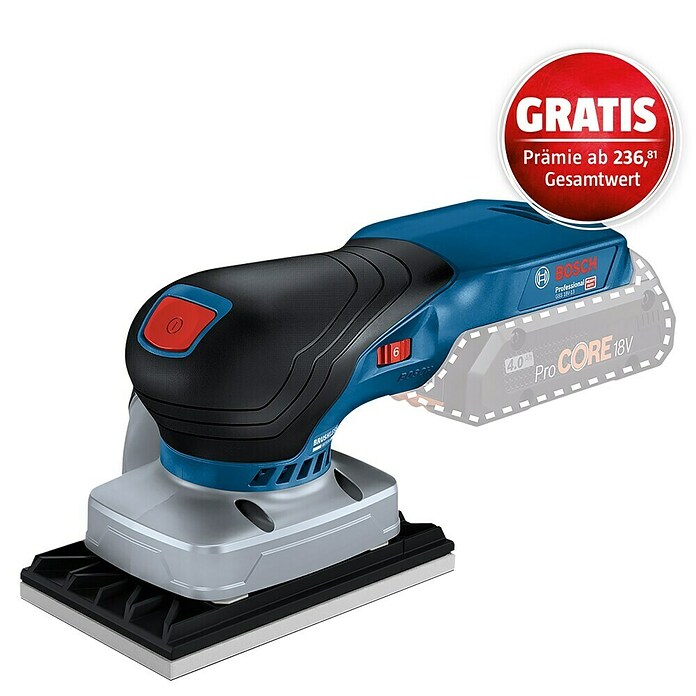 Bosch Professional AMPShare 18V Akku-Schwingschleifer GSS 18V-13 (Ohne Akku, Leerlaufschwingzahl: 12.000 U/min - 20.000 U/min, 18 V) | BAUHAUS