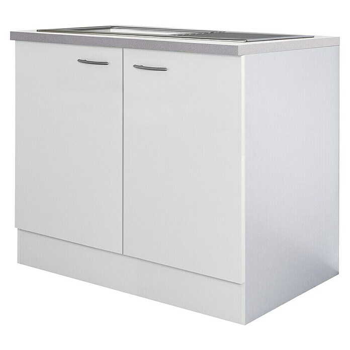 Flex-Well Wito Spülenunterschrank (B x T x H: 100 x 60 x 85 cm, Weiß) | BAUHAUS