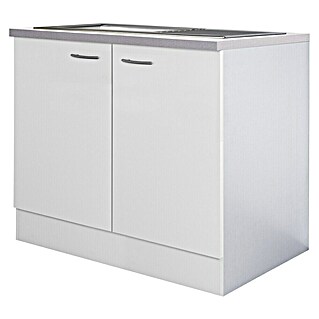 Flex-Well Wito Spülenunterschrank (B x T x H: 100 x 60 x 85 cm, Weiß)