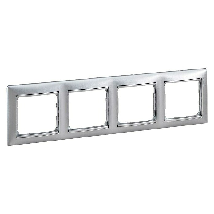 Legrand Abdeckrahmen Valena (Aluminium, 4-fach, Kunststoff, Unterputz)