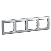 Legrand Abdeckrahmen Valena (Aluminium, 4-fach, Kunststoff, Unterputz)