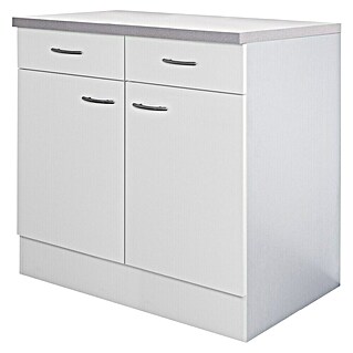 Flex-Well Wito Unterschrank (B x T x H: 80 x 60 x 85 cm, Weiß)