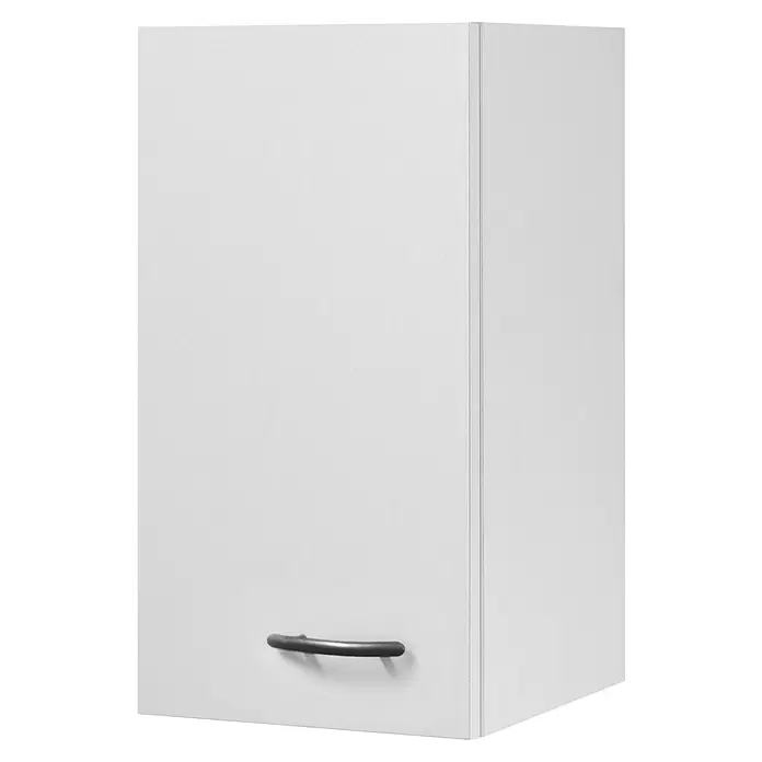 Flex-Well Wito Küchen-Hängeschrank - B x T x H: 30 x 32 x 54,8 cm, Weiß - Weißer Wandschrank mit dunklem horizontalem Griff.