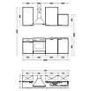 Flex-Well Lucca Küchenzeile Typ 1 (Breite: 220 cm, Höhe: 234 cm, Weiß, Mit Elektrogeräten) | BAUHAUS