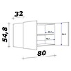 Flex-Well Avila Hängeschrank (B x T x H: 80 x 32 x 54,8 cm, Magnolia matt) | BAUHAUS