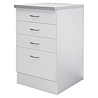 Flex-Well Wito Küchen-Unterschrank Auszug (B x T x H: 50 x 57 x 85 cm, Weiß)