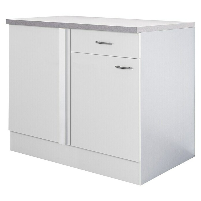 Flex-Well Wito Eck-Unterschrank (B x T x H: 110 x 60 x 85 cm, Weiß) | BAUHAUS