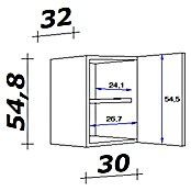 Flex-Well Lund Hängeschrank (B x T x H: 30 x 32 x 54,8 cm, Lichtgrau) | BAUHAUS