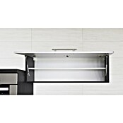 Respekta Premium Composición de cocina (Ancho: 270 cm, Con dispositivos eléctricos, Gris de alto brillo)