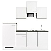 Flex-Well Lucca Singleküche mit Mikrowelle (Breite: 210 cm, Weiß, Mit Elektrogeräten) | BAUHAUS