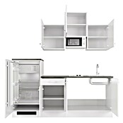 Flex-Well Lucca Singleküche mit Mikrowelle (Breite: 210 cm, Weiß, Mit Elektrogeräten) | BAUHAUS