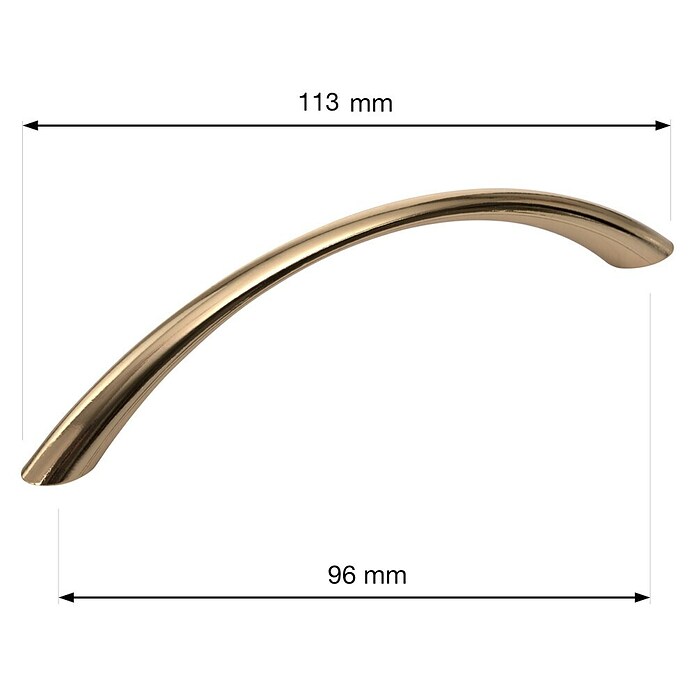Walteco Meubelgreep Gitka (Gatafstand: 96 mm, Overige, Messing verguld) | BAUHAUS